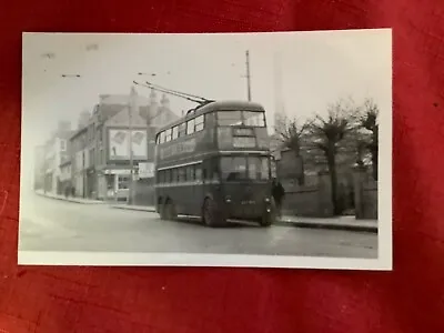 LONDON TROLLEYBUS PHOTO B/W 473 DGY473 Route 696 DARTFORD WEST HILL. • £0.99