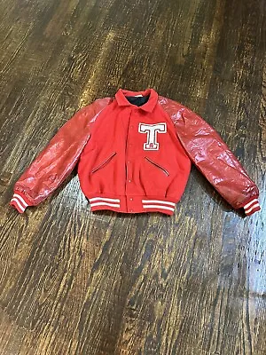 Vtg Howe Snap Button Letter Jacket Sz XL Probably Drama Team Of Tyler Tx School • $22.45
