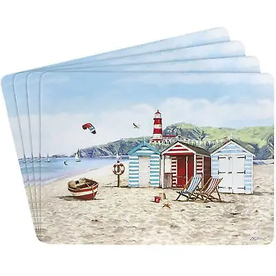 Set Of 4 Placemats Sandy Bay Nautical Seaside Dining Table Mats Gift Boxed • £11.75