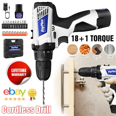 12V Cordless Drill 3/8 Electric Screwdriver Mini Wireless Power Driver + Battery • $39.25