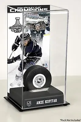 Anze Kopitar LA Kings 2014 Stanley Cup Champs Logo Deluxe Puck Display Case • $37.49