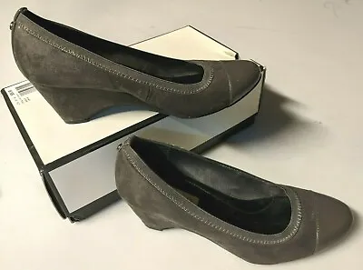 Dana Buchman Slip On Wedge Heels Shoes Bonnie Mink Brown Size 8.5 • $13.95