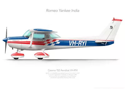 Cessna 152 Aerobat VH-RYI PAC 2016 - A3+ Profile Print • $42