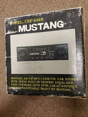 Mustang AM/FM/MPX Radio Cassette Car Stereo Graphic EQ Vintage 100x2 CRF600B NOS • $105