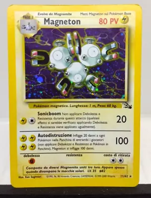 Pokemon Magneton Fossil Holo Italian 11/62 TCG Card LP/NM - FREE SHIPPING • $27.99