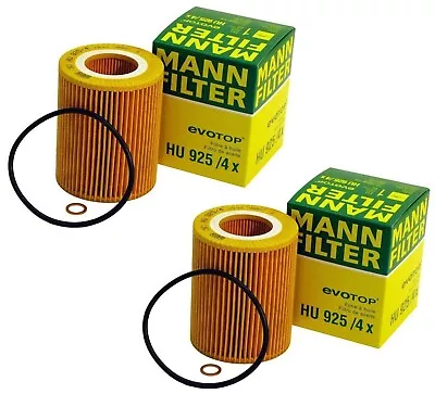 Set 2 Engine Oil Filters For BMW E36 Z3 E39 E46 E60 E83 X3 325xi 528i L6 Mann • $25.28