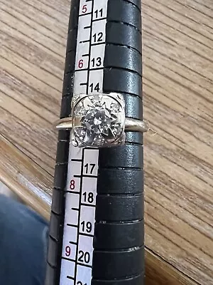 14k Antique Old Mine Cut Vs Natural Diamond Engagement Ring Art Deco • $299