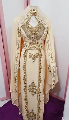 African Dress Fancy Abaya Dubai Caftan Formal Beaded Moroccan Kaftan For Women 9 • $78.75