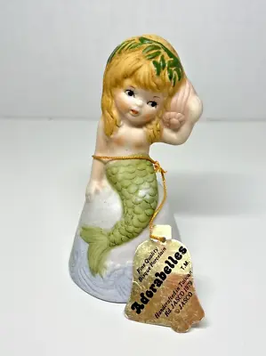 Vintage Blonde Hair Mermaid Figurine Bell - 1979 JASCO Adorabelles With Tag • £11.40