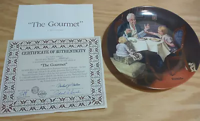 Norman Rockwell Collector Plate The Gourmet KNOWLES [Free Shipping] • $14.99