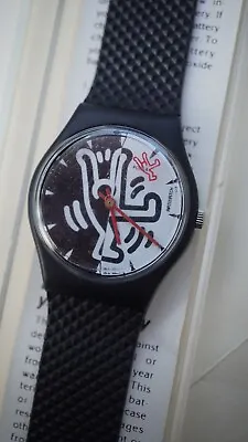 Keith Haring Watch 1990s NOS Never Worn - Ships Fast - Gini O Graphics Art Watch • $1499.99