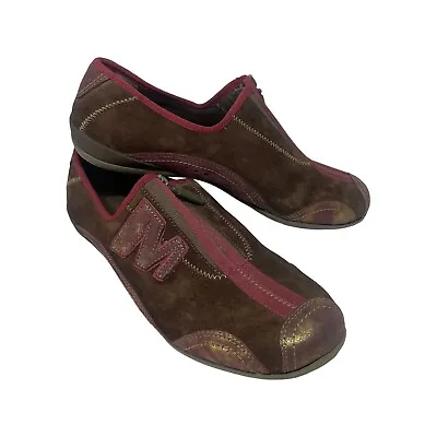 Merrell Brown & Maroon Suede Arabesque Barolo Women's Comfort Shoes Size 9 • $17.07