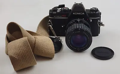 Konica Autoreflex TC 35mm Film SLR Camera W/ Sigma 35mm-70mm F/2.8~4 Lens - READ • $18.99