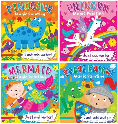 £9.99 • Buy Children's Magic Painting Colouring Book Books Create Water Art Unicorn Dinosaur