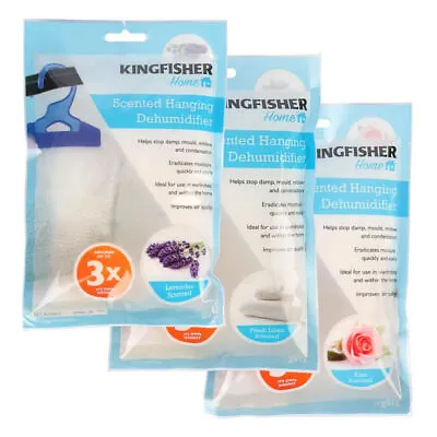 Scented Hanging Wardrobe Dehumidifier Bags Moisture Damp Condensation Remover • £3.49