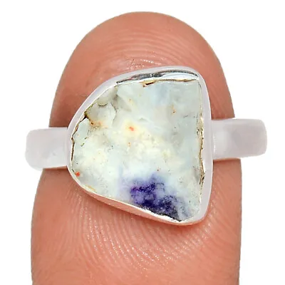 Natural Violet Flame Opal - Mexico 925 Sterling Silver Ring Jewelry S.8 CR29141 • £15.56