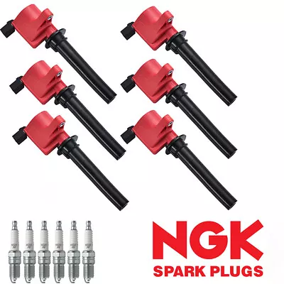 6x Energy Ignition Coil & NGK Spark Plug For Ford Escape Mazda Tribute FD502 • $116.44