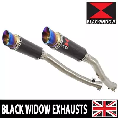 ZZR 1400 ZX14 Ninja 2008-2011 4-2 Exhaust Silencers End Cans CL23R • £419.99