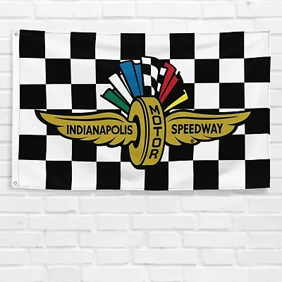 Indianapolis Motor Speedway 3x5 Ft Checkered Flag 500 Indy Car Brickyard Banner • $13.99