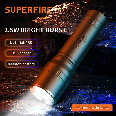 SUPERFIRE Super Bright LED Flashlight Protable Mini TorchLight Camping Bicycle • £10.78