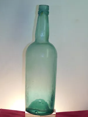 ANTIQUE TEAL BLUE WHISKEY BOTTLE 1840-50's Early Victorian Goldfields Old Bottle • $20