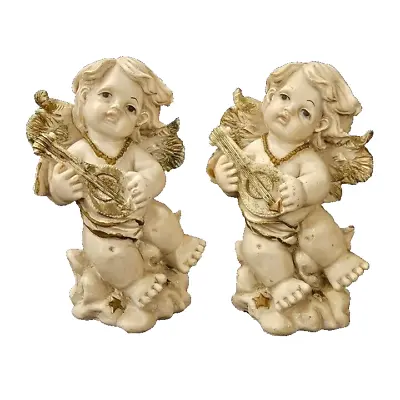 Vintage K's Collection Cherub Angel 5  Statues Lot Of 2 • $12