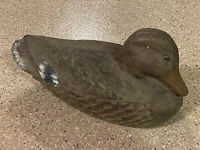 Awesome Antique Paper Mache Mallard Duck Hen Decoy 13” Long Unbranded • $34.17