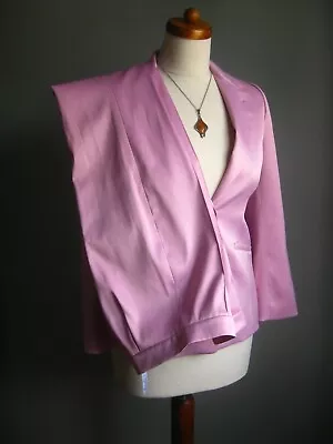 Girls M&S TROUSERS SUIT 11 Years Pink Satin Outfit Xmas Wedding Dress • £44.99