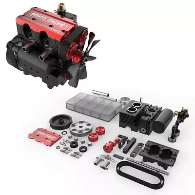 Toyan OTTO Motor FS-L200AC DIY 4 Stroke 2 Cylinder RC Nitro Engine Kit • $178.49