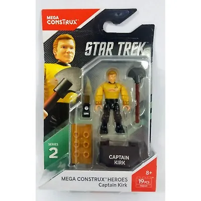 Mega Construx Star Trek Series 2 Captain Kirk Figure 2017 NIP • $11.99