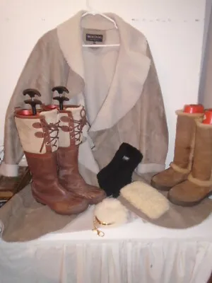 Womens Ugg Belcloud  Boots   In Gently Worn Cond. + Simon Chang Xl Coat  • $177.70