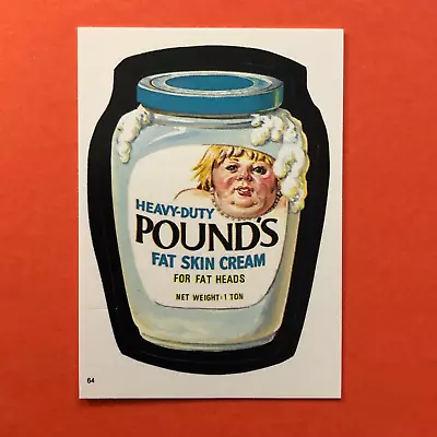 1986 Wacky Packages Pound's Skin Cream #64 Topps Album Sticker Ponds Satire • $2.49