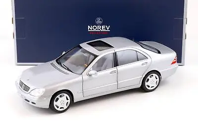 1998 1:18 Norev Mercedes S-Class Sedan W220 Silver Metallic • $79.86