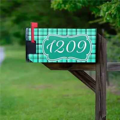 Custom Mailbox Magnetic Mailbox Cover Plaid Design - PMBM18 • $21.99