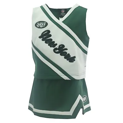 $15.29 • Buy New York Jets NFL Youth Kids Girls 2 Piece Cheerleader Outfit With Skirt Set New