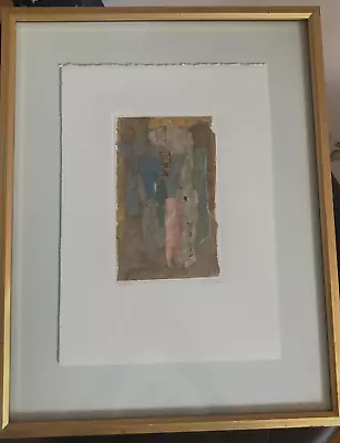 Vintage Marilyn Bergstrom Abstract Original Art Mono Print Framed 20”x15.5” • $175