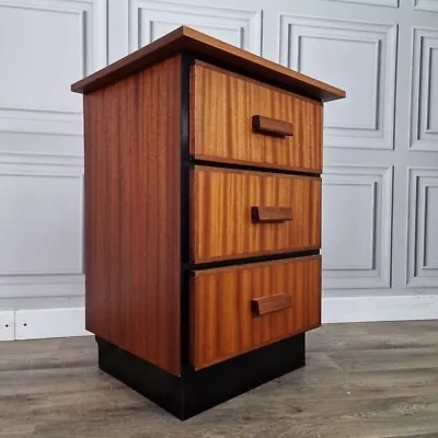 Retro Art Deco Chest Of Drawers Mid Century Danish Filing Bedside Cabinet Teak ? • £139.99