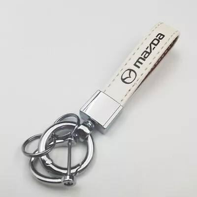 Microfiber Leather Keychain Metal Key Chain Key Ring For Mazda Gift Decoration • $11.99