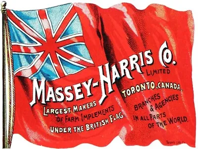 Massey Harris Farm Implements Union Jack NEW Sign: 24x30  USA STEEL XL Size • $129.88