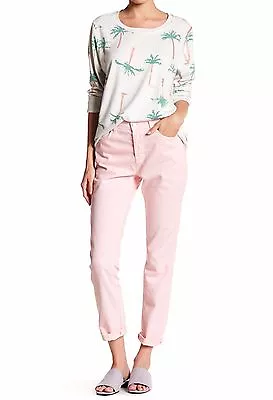 NWT J Brand Mid Rise Slim Boyfriend Jeans Frosted Pink Size 2324 $188 • $74.99