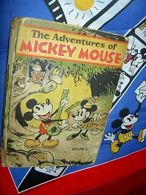 RARE 1931 First Edition THE ADVENTURES OF MICKEY MOUSE By Walt Disney HB Book • $179