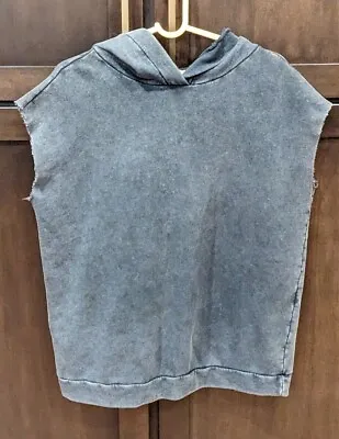 Men's MIDA Undici Gray Sleeveless Hoodie Pullover Italy - XL • $39.99