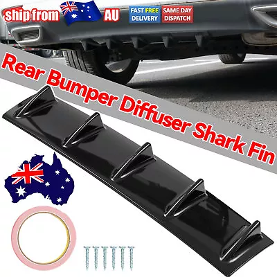 Universal 60cm Car 5 Shark Fin Rear Lower Bumper Wing Lip Diffuser Spoiler Decor • $20.99