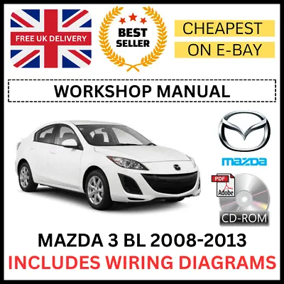 MAZDA 3 BL 2008-2013 Workshop Manual Service Repair Guide + WIRING DIAGRAMS UK • $8.69