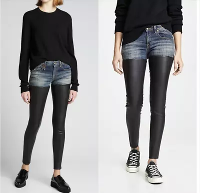 R13 - Rihanna & Gwen's $845 Bedford  Leather Chaps  Jeans (total Cult Fave!!) 25 • $246