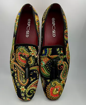 £29.93 • Buy XPOSED London Size EU 42 Brocade Tassel Slippers Retro Slip On Loafers Shoes Men