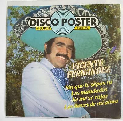 Vicente Fernandez - Disco Poster - 1983 Mexican 7¨ Ep Ps Promo Rancheras • $9.99