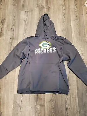 Green Bay Packers Grey Sweatshirt Hoodie 3XL Team Issued Warmup NFL Nike • $69.99