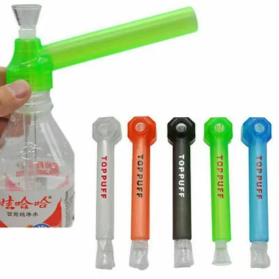 Top Puff Glass Pipe Portable Water Hookah Screw On Bottle Converter On-the-Go • £4.78