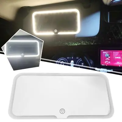 LEDs Car Sun Visor Vanity Mirror Rechargeable Makeup Mirror With 3Light Modes/ • $12.39